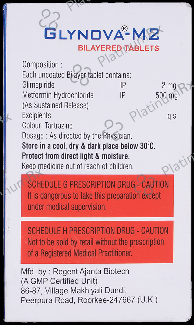 Glynova M 2/500mg Tablet SR 10s