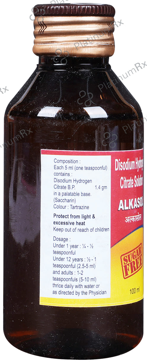 Alkasol 1.4gm Oral Solution Sugar Free 100ml
