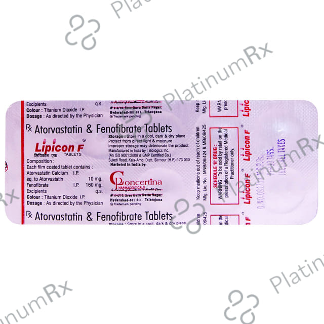 Lipicon F 10mg/160mg Tablet