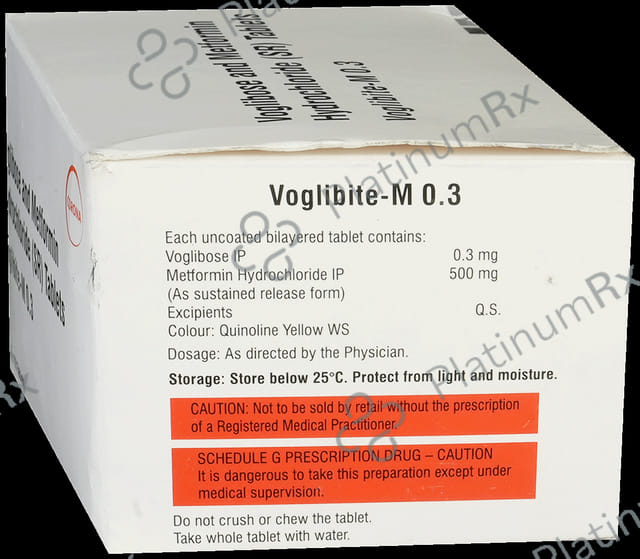 Voglibite M 500/0.3mg Tablet SR 10s