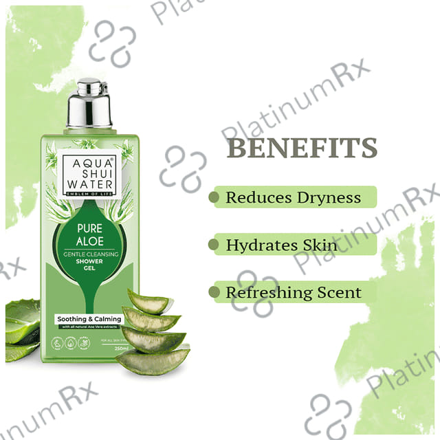 Aqua Shui Water Pure Aloe Shower Gel(250ml Each) 1 Pack