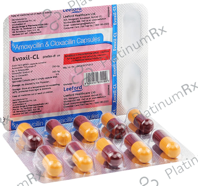 Evoxil CL 250/250mg Capsule 10s