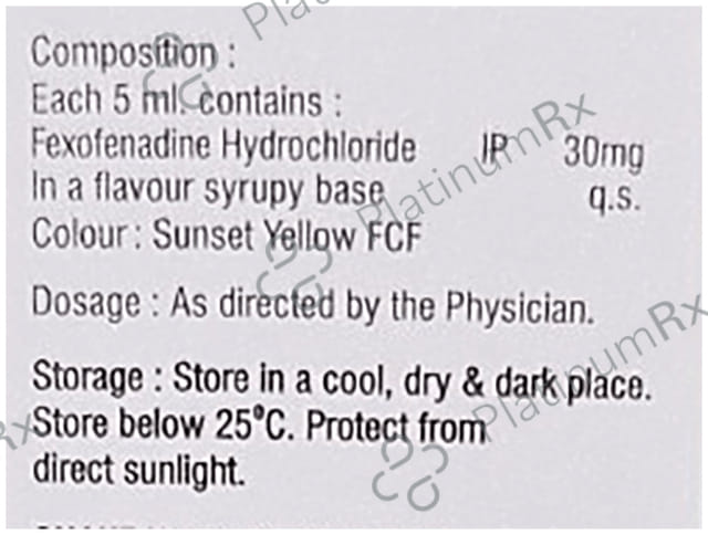 Primafex 30mg Oral Suspension 60ml