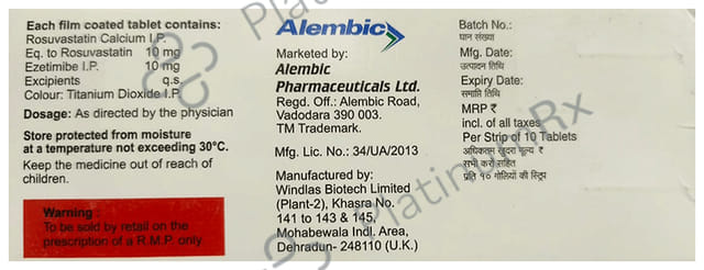Rosave EZ 10/10mg Tablet 10s