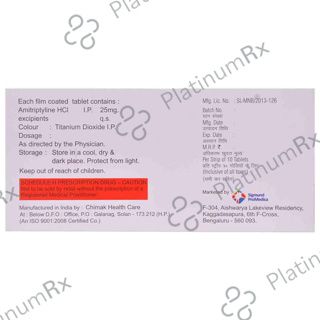 Amitril 25mg Tablet 10s