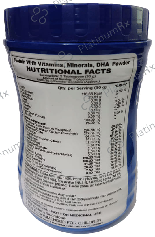 Protigo DHA Protein Powder - Sugar Free - Flavour Vanilla