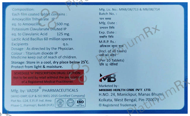 Coamoxy LB 625 Tablet