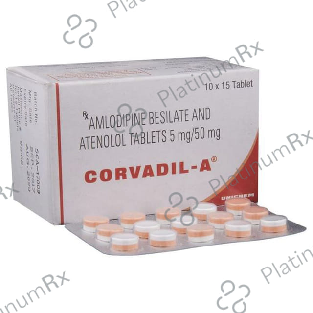 Corvadil A 5/50mg Tablet 10s