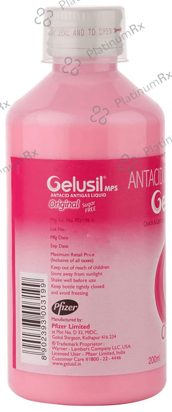 Gelusil MPS Original Liquid Sugar Free Mint 200ml