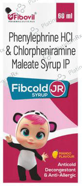 Fibcold JR 2/5mg Syrup Mango Flavour 60ml