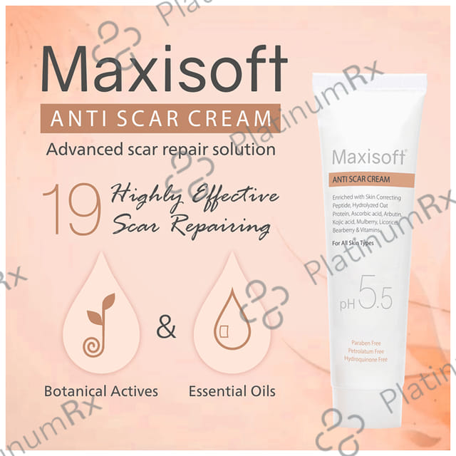 Maxisoft PH 5.5 Anti Scar Cream (25gm Each) 2 Tubes