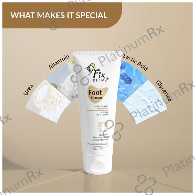 Fixderma Foot Cream - For Dry, Cracked or Calloused Foot Skin 60 gm