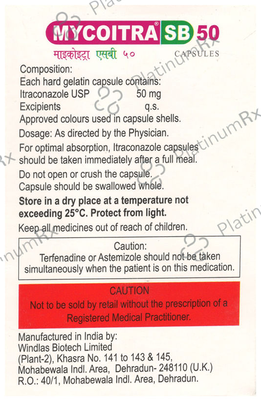 Mycoitra SB 50 Capsule