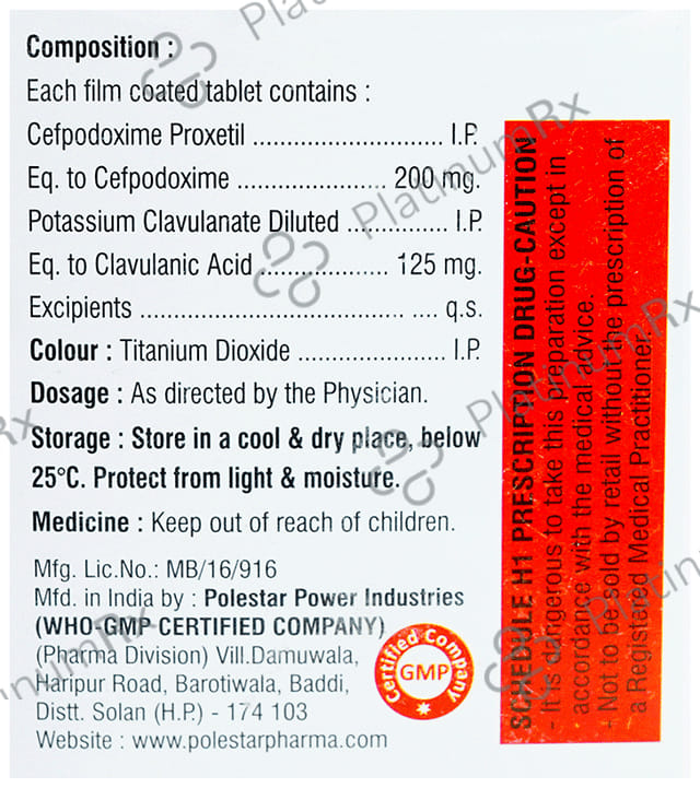 Uzacef-CV 200 Tablet