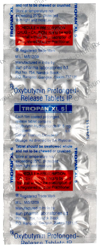Tropan XL 5mg Tablet PR 10s