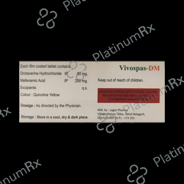 Vivospas DM 80/250mg Tablet 10s