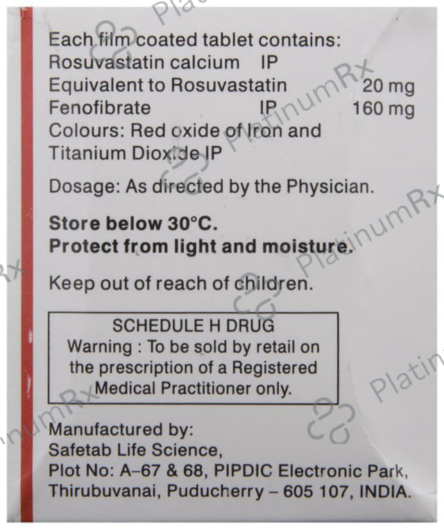 Novastat TG 160/20mg Tablet 10s