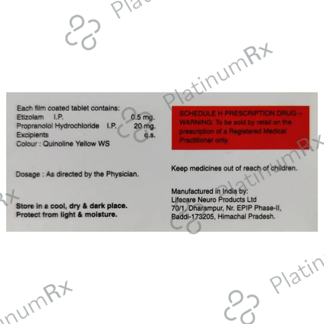 Zoltias Plus 0.5/20mg Tablet 10s