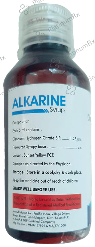 Alkarine 1.25gm Syrup 100ml