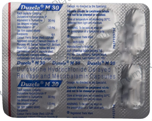 Duzela M 30mg/1500mcg Capsule DR 10s