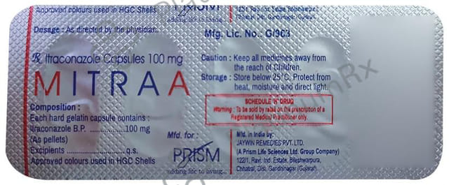 Mitraa 100mg Capsule 4s