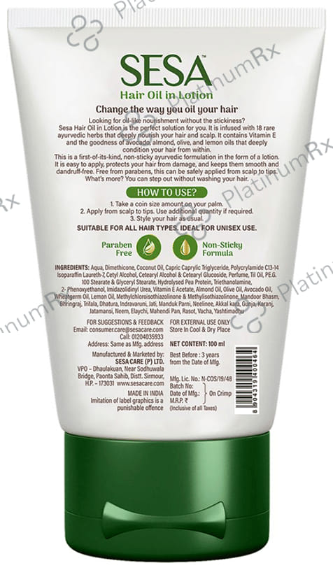 Sesa Hair Oil in Lotion