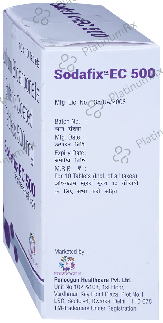 Sodafix EC 500mg Tablet 10s