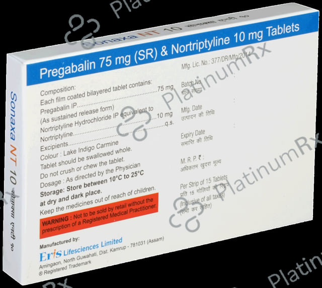 Sonaxa NT 75mg/10mg Tablet