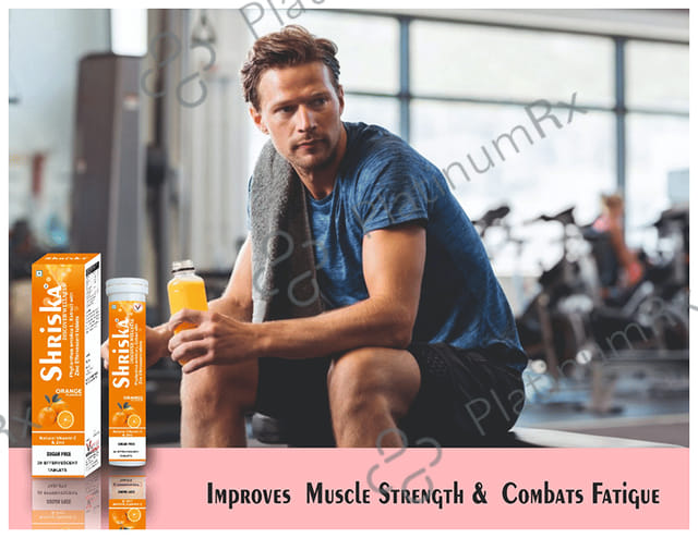 Shriska Vitamin C & Zinc Effervescent Tablet Sugar Free Orange