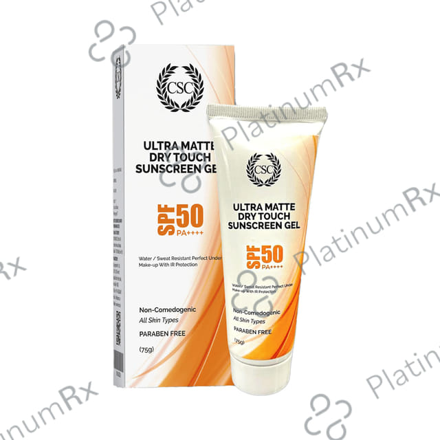 CSC Ultra Matte Dry Touch SPF 50 PA++++ Sunscreen Gel 75gm