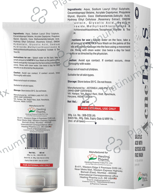 Acnetop S Face Wash 60ml
