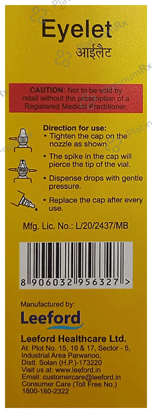 Eyelet 0.5% Eye Drop 10ml