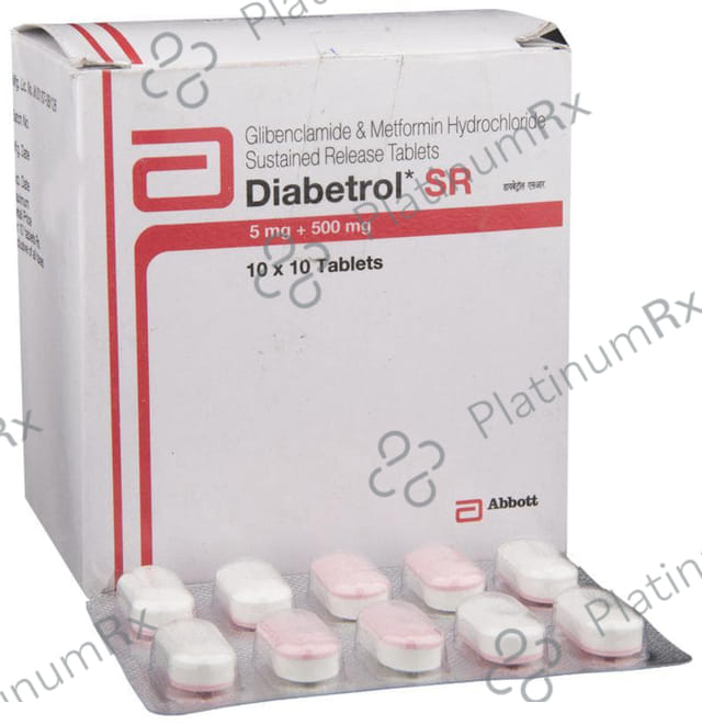 Diabetrol 5/500mg Tablet SR 10s