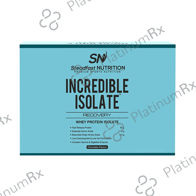 Steadfast Nutrition Incredible Isolate Recovery Whey Protein Isolate Sachet (30gm Each) Chocolate 60 Sachets