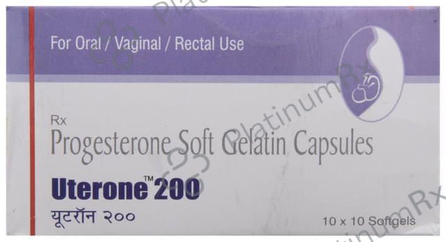 Uterone 200 Soft Gelatin Capsule