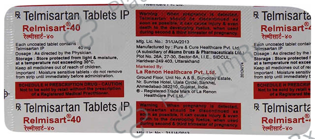 Relmisart 40 Tablet