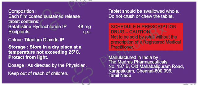 Vertistar 48mg SR Tablet 7s