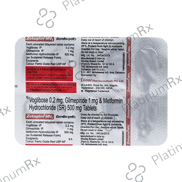 Zetaglim MV 1/500/0.2mg Tablet 10s