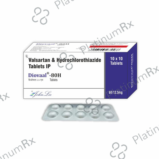 Diovaal H 80/12.5mg Tablet 10s