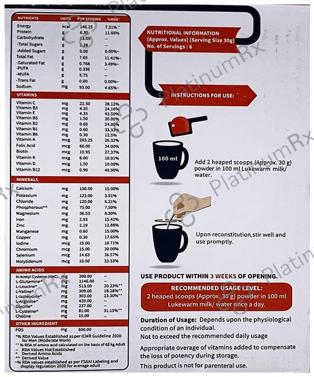 Lamino Respi Strawberry Powder 200gm