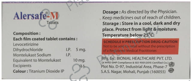 Alersafe 5/10mg M Tablet 10s
