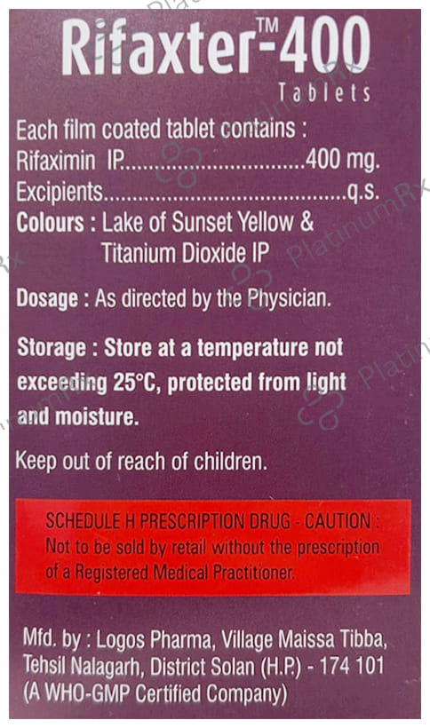 Rifaxter 400mg Tablet