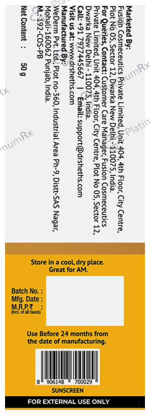 Dr. Sheth's Ceramide & Vitamin C Sunscreen 50gm