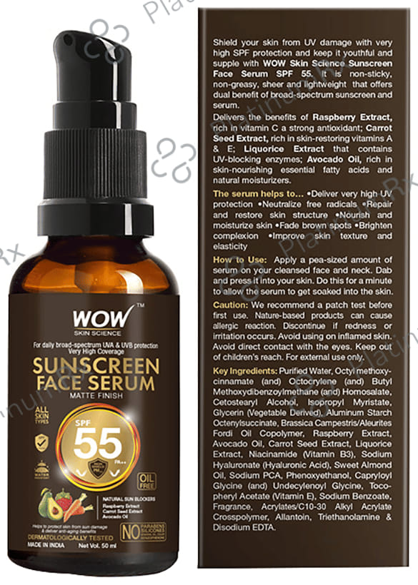 WOW Skin Science Sun Screen SPF 50 PA++ Face Serum 50ml