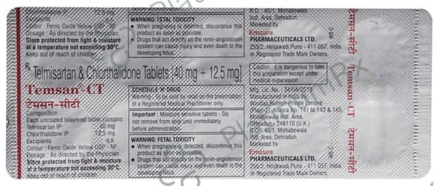 Temsan CT 40/12.5mg Tablet 10s