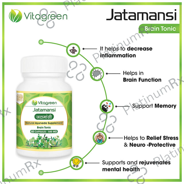 Vitagreen Jatamansi 500mg Capsule
