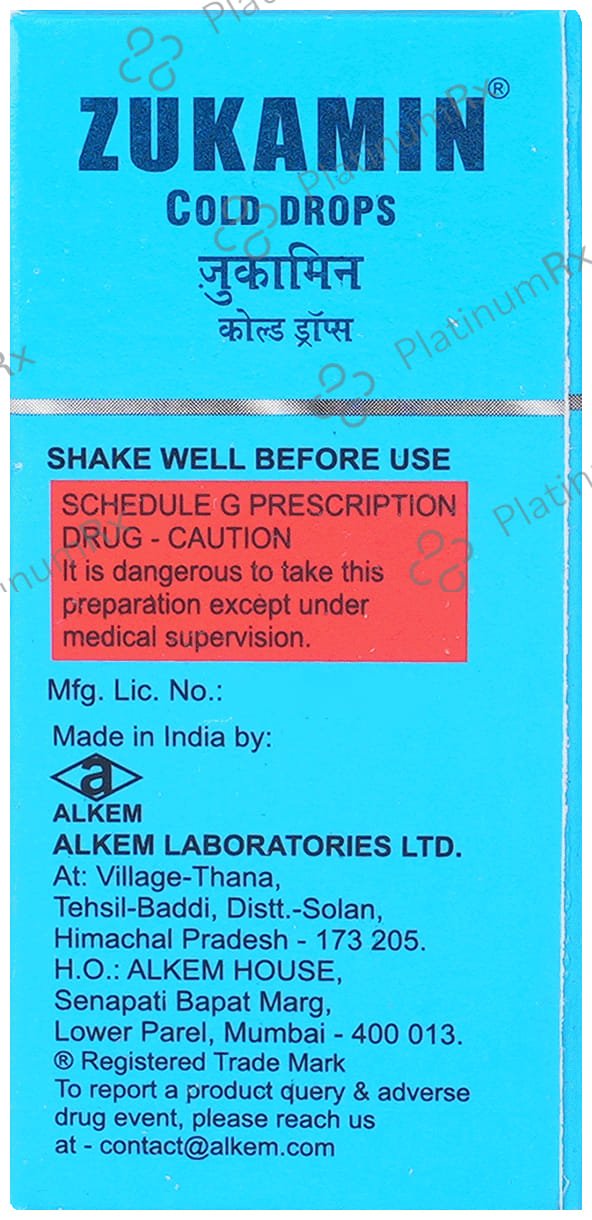 Zukamin Cold 2/2.5mg Oral Drop 15ml