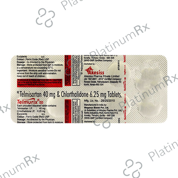 Telmurix 40/6.25mg Tablet 10s