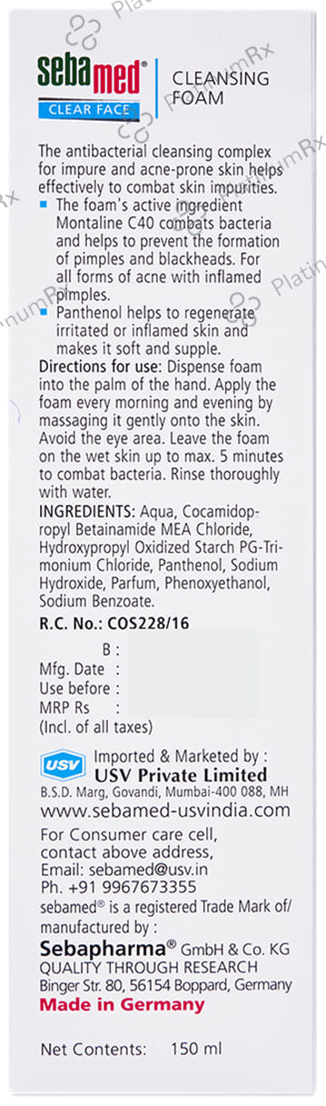 Sebamed Clear Face Cleansing Foam 150ml