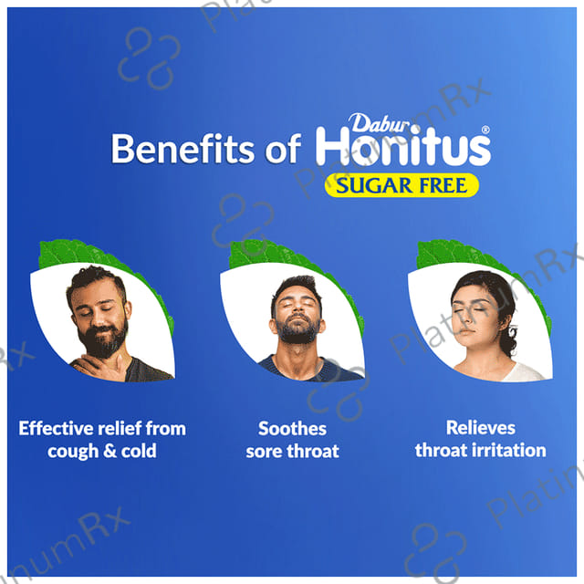 Dabur Honitus Herbal Cough Remedy Sugar Free Oral Solution 100ml